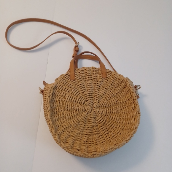 Lauren Conrad Cookie Straw Crossbody Purse - Picture 2 of 6